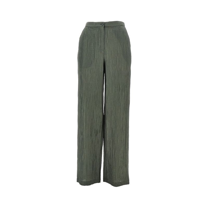 Emporio Armani Women Textured Lurex Taffet Pants